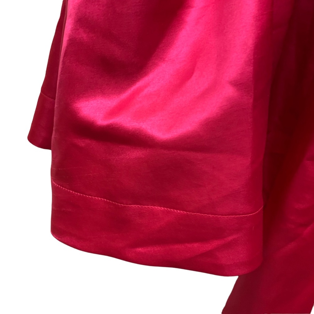 Anthropologie Maeve Hot Pink Satin Mini Dress With Bow NWT - Picture 6 of 15